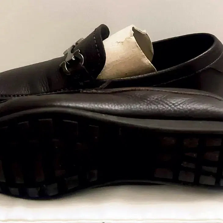 [BUNJANG] Ferragamo Gancini Dark Brown Loafers / [정품] 페라가모 간치니 다크 브라운 로퍼 남성 드라이빙슈즈/상태 A