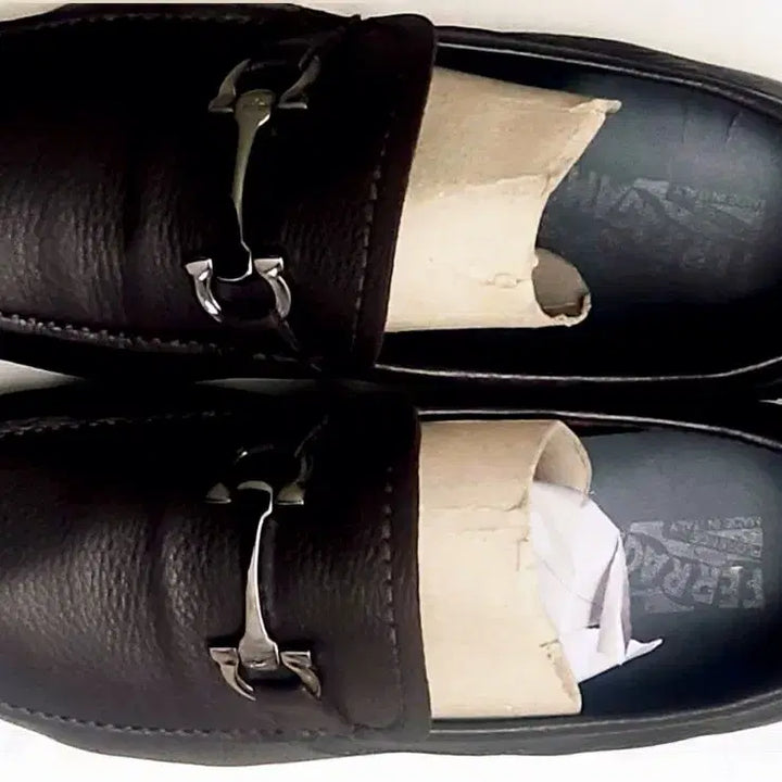 [BUNJANG] Ferragamo Gancini Dark Brown Loafers / [정품] 페라가모 간치니 다크 브라운 로퍼 남성 드라이빙슈즈/상태 A