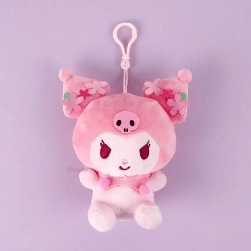 [BUNJANG] Sanrio Kuromi Cherry Blossom Doll Keychain / 산리오 쿠로미 체리블라썸 인형 키링