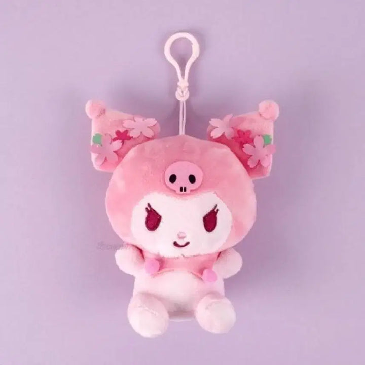 [BUNJANG] Sanrio Kuromi Cherry Blossom Doll Keychain / 산리오 쿠로미 체리블라썸 인형 키링