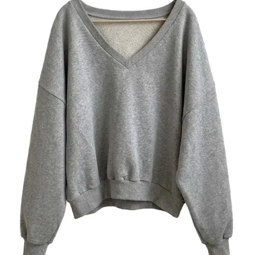 [BUNJANG] Eunzel V-Neck Oversized Sweatshirt / 은젤님 브이넥 왕방맨투맨