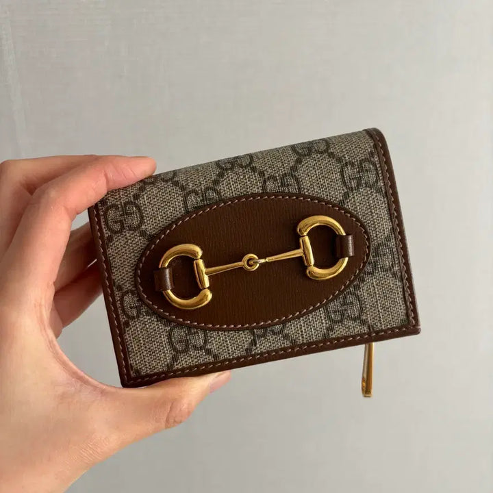 [BUNJANG] Gucci Horsebit 1955 GG Supreme Brown Wallet / 구찌 홀스빗 1955 반지갑  GG수프림/브라운