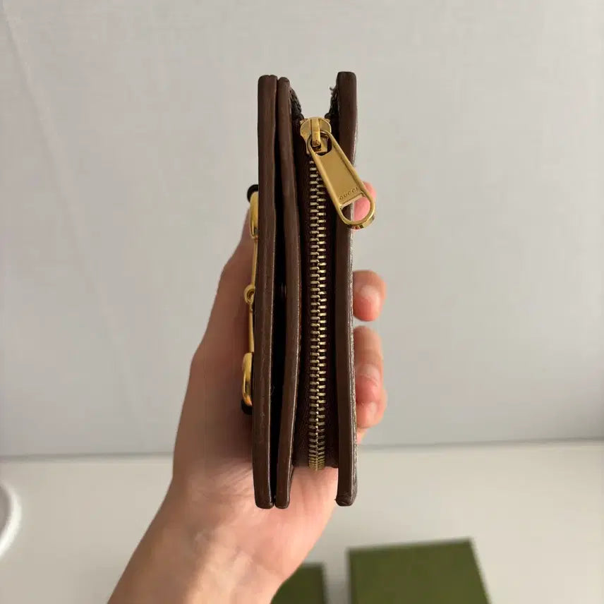 [BUNJANG] Gucci Horsebit 1955 GG Supreme Brown Wallet / 구찌 홀스빗 1955 반지갑  GG수프림/브라운