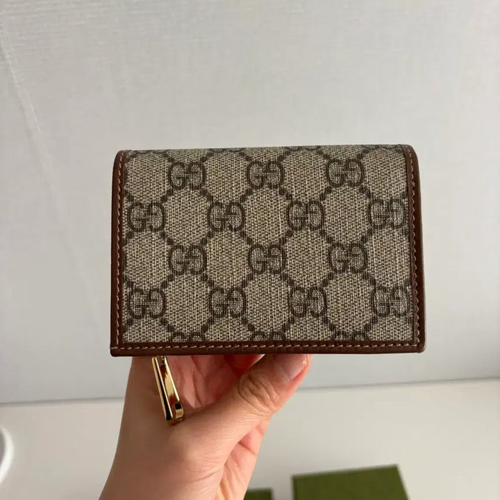 [BUNJANG] Gucci Horsebit 1955 GG Supreme Brown Wallet / 구찌 홀스빗 1955 반지갑  GG수프림/브라운