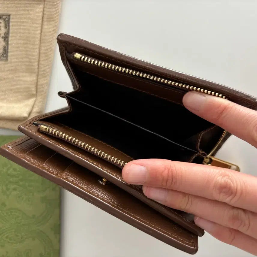 [BUNJANG] Gucci Horsebit 1955 GG Supreme Brown Wallet / 구찌 홀스빗 1955 반지갑  GG수프림/브라운