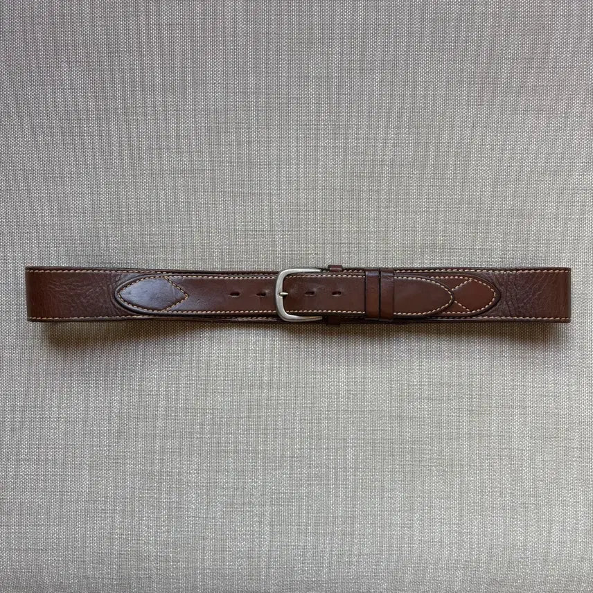 [BUNJANG] 1980s USA Brown Leather Double Strap Harness Belt / [37-38] 80s USA 하네스 브라운 레더 더블 스트랩 벨트