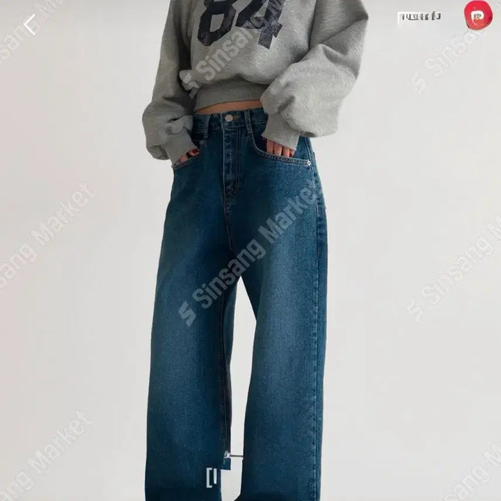 [BUNJANG] Wide Denim Jeans / 와이드 데님 청바지 새상품