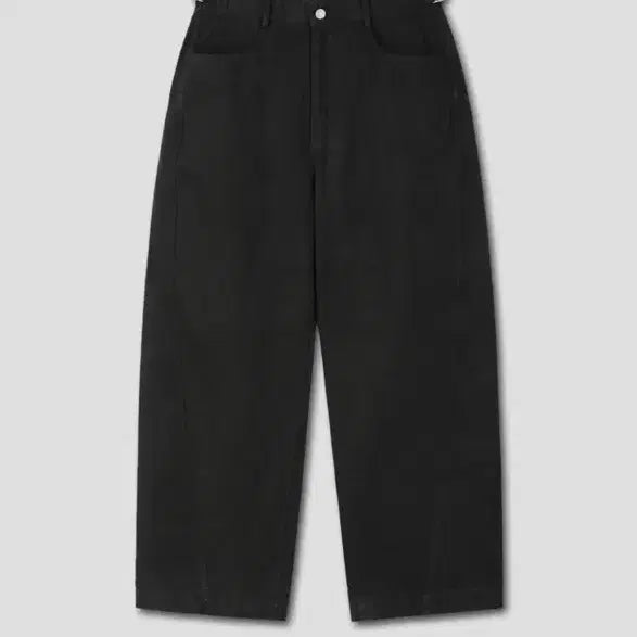 [BUNJANG] Dive In Washed Curved Chino Pants Black / 다이브인 WASHED CURVED CHINO PANTS (BLACK)
