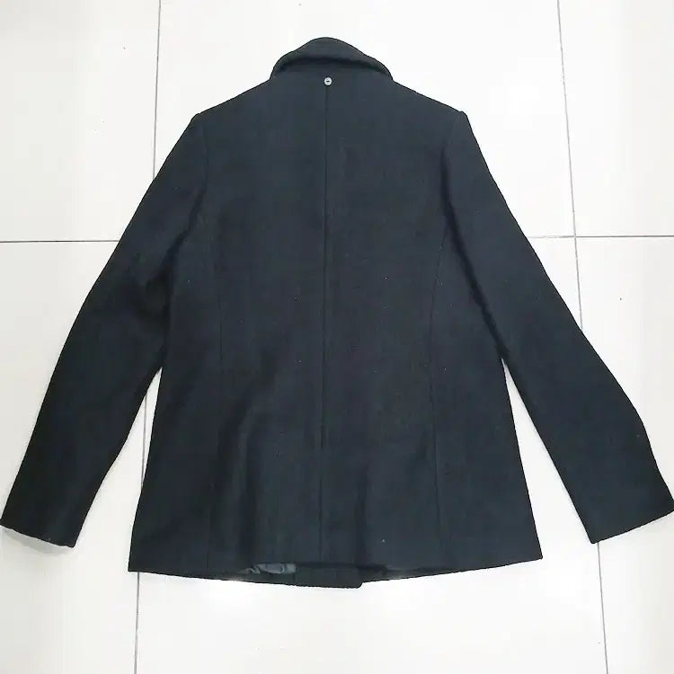 [BUNJANG] Black Wool Jacket / 여성 검정색 심플 모직자켓 중고 카라장식분실 가슴49총71어깨36팔60