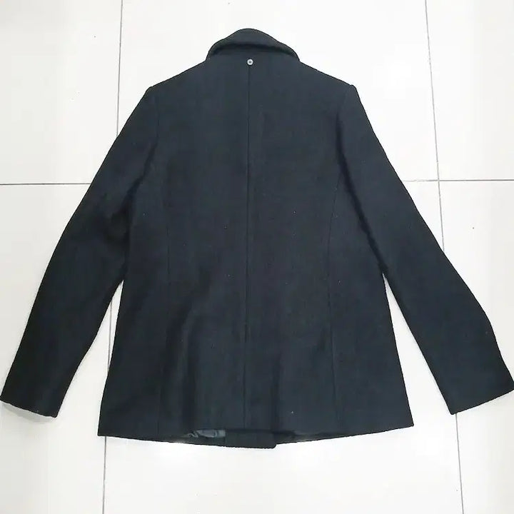 [BUNJANG] Black Wool Jacket / 여성 검정색 심플 모직자켓 중고 카라장식분실 가슴49총71어깨36팔60