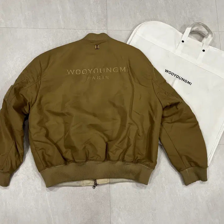 [BUNJANG] Wooyoungmi White Logo MA-1 Jacket / 우영미 백로고 마원 자켓
