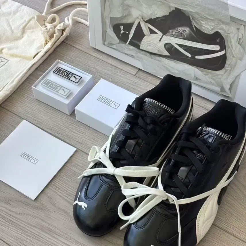 [SOLD OUT] (W) 푸마 x 로제 스피드캣 PRM 블랙 웜 화이트 245mm
