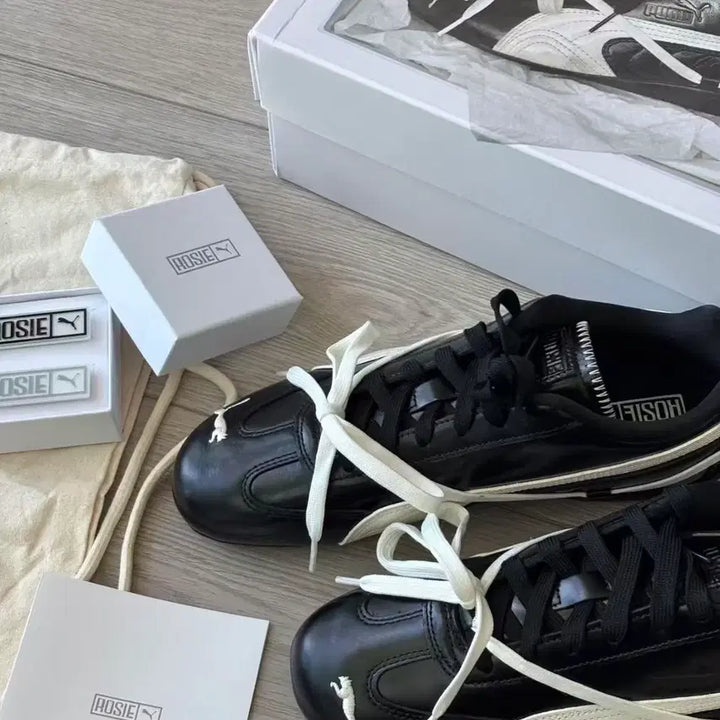 [SOLD OUT] (W) 푸마 x 로제 스피드캣 PRM 블랙 웜 화이트 245mm