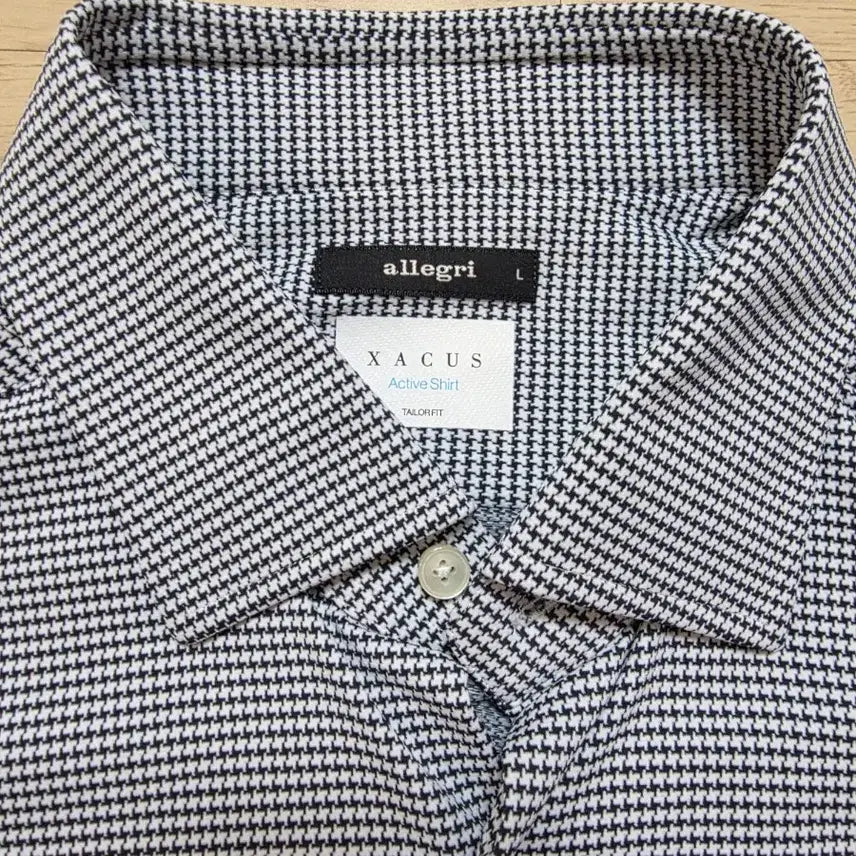 [BUNJANG] Xacus Houndstooth Check Shirt / 알레그리 Xacus 하운드투스 체크무늬 셔츠 L 105 정가 35만원