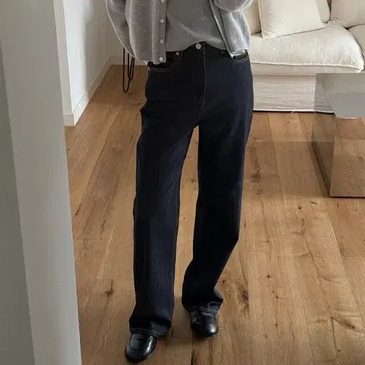 [BUNJANG] KINDABEGIE Classic Raw Denim Jeans (Long Version, L) / 킨다베이지 클래식 생지 데님(롱버전, L)