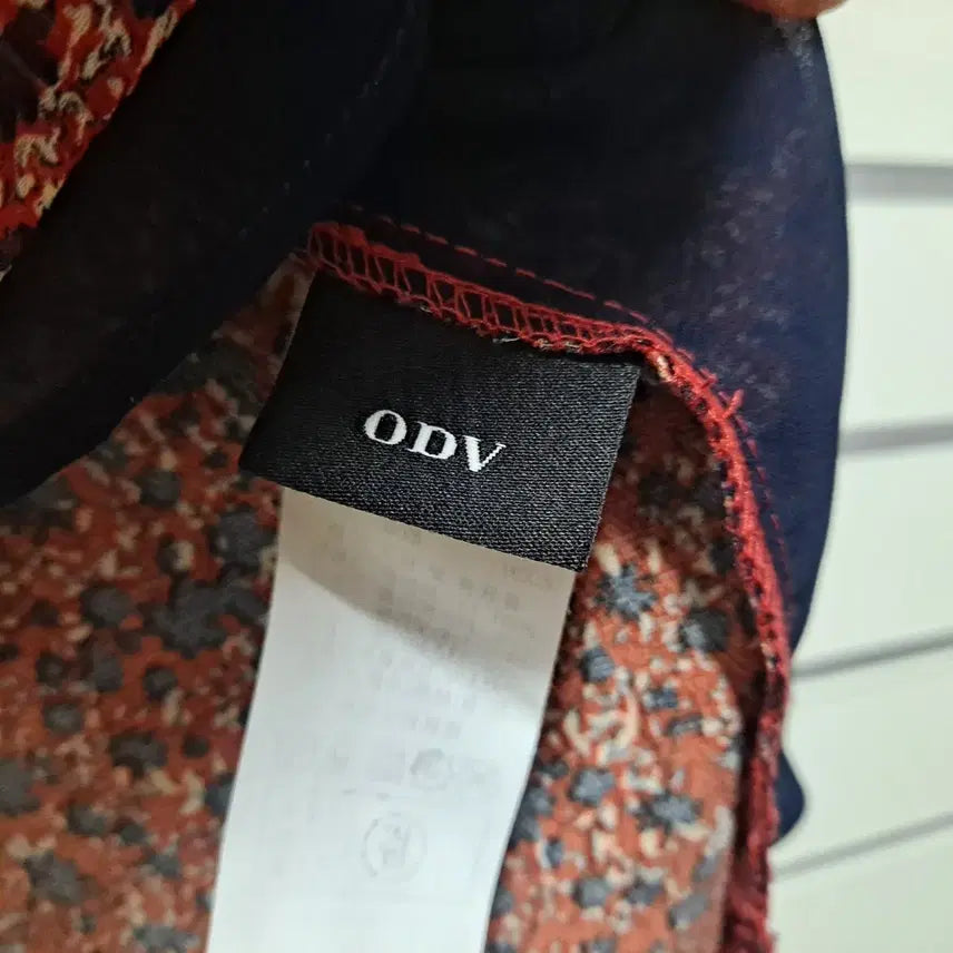[BUNJANG] ODV Floral Frill Blouse - Red / ODV 플라워 패턴 프릴 블라우스 레드 77/옷장꾸미기