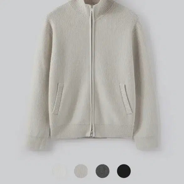 [BUNJANG] Fabrega Aaron Wool Zip-Up Knit Ivory / 파브레가 아론 울 집업 니트(아이보리)