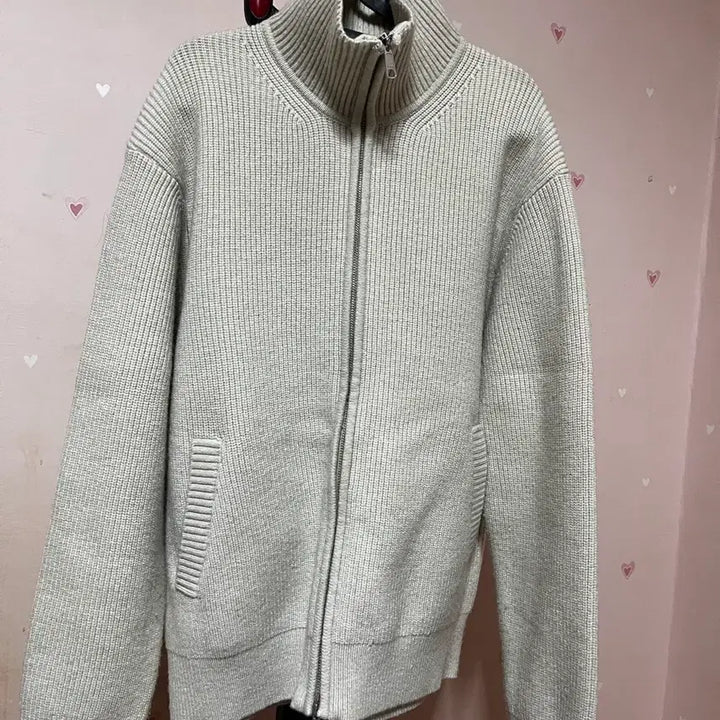 [BUNJANG] Fabrega Aaron Wool Zip-Up Knit Ivory / 파브레가 아론 울 집업 니트(아이보리)