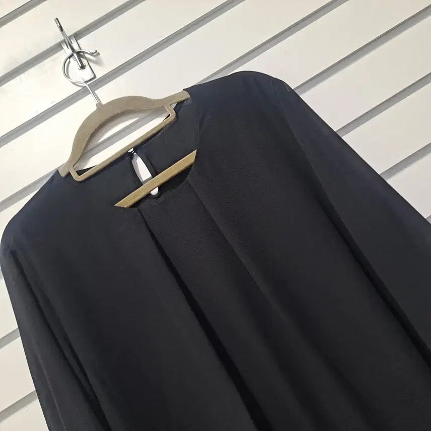 [BUNJANG] ELLEN TRACY Pleated Layered Blouse / ELLEN TRACY 블랙 플리츠 레이어드 블라우스77/옷장꾸미기