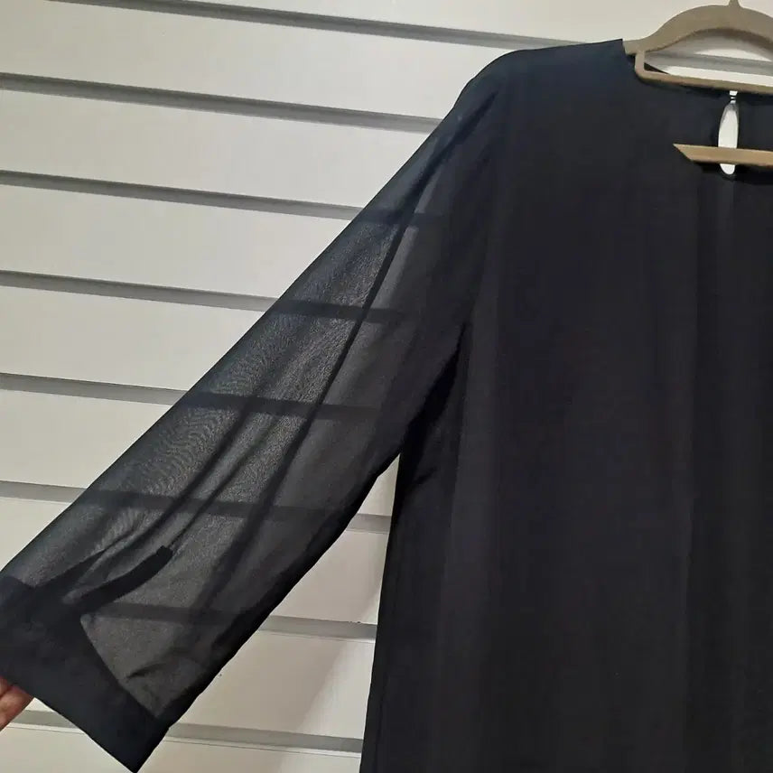 [BUNJANG] ELLEN TRACY Pleated Layered Blouse / ELLEN TRACY 블랙 플리츠 레이어드 블라우스77/옷장꾸미기