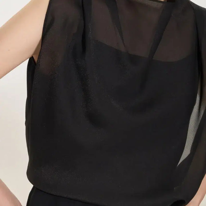 [BUNJANG] Time Drape Sheer Panel Dress / (새상품) 타임 드레이프 시스루 패널 드레스