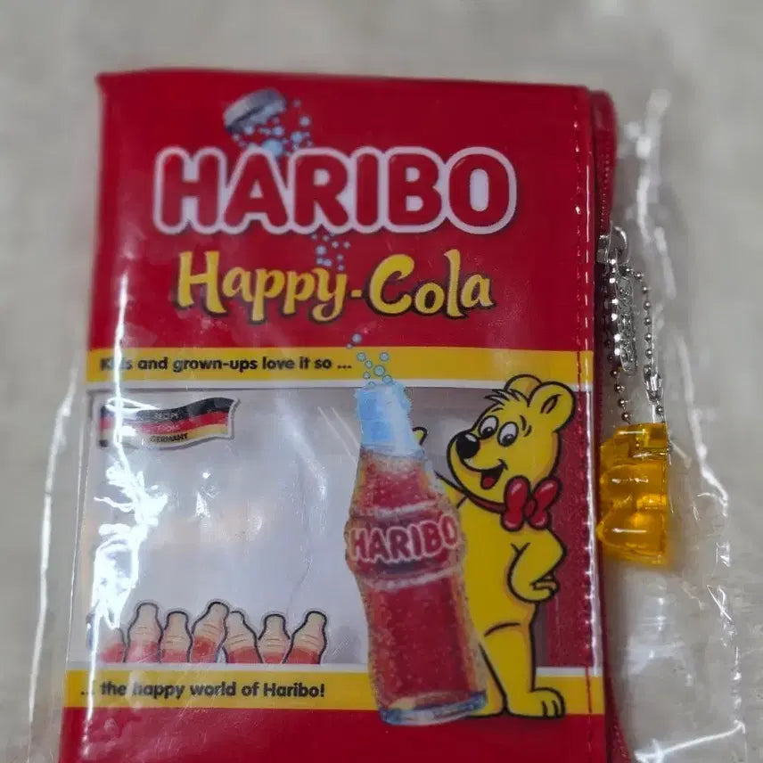 [BUNJANG] Haribo Happy Cola Clear Pouch with Gummy Bear Charm / 하리보 해피콜라 투명파우치 (새상품)
