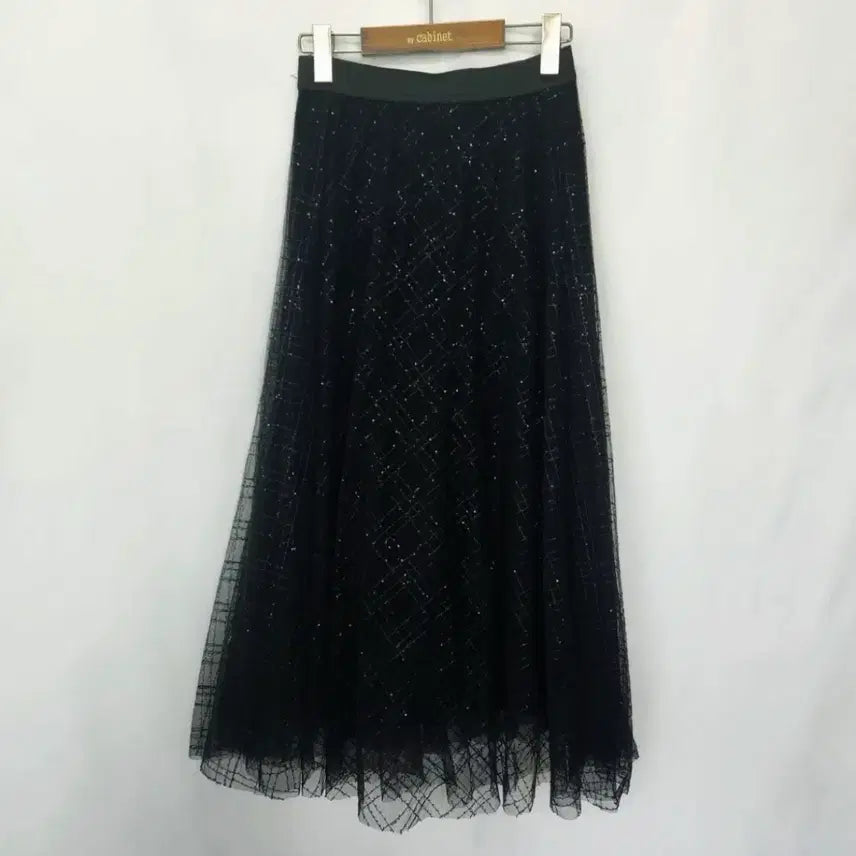 [BUNJANG] Banding Long Sequin Skirt / 무배&amp;택포