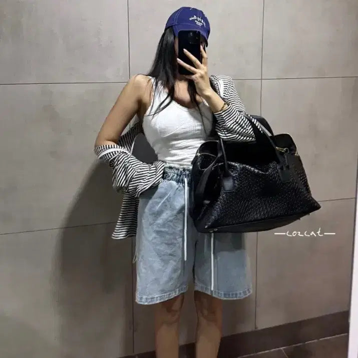 [BUNJANG] 코즈캣 네임5부데님팬츠 s / 코즈캣 네임5부데님팬츠 s