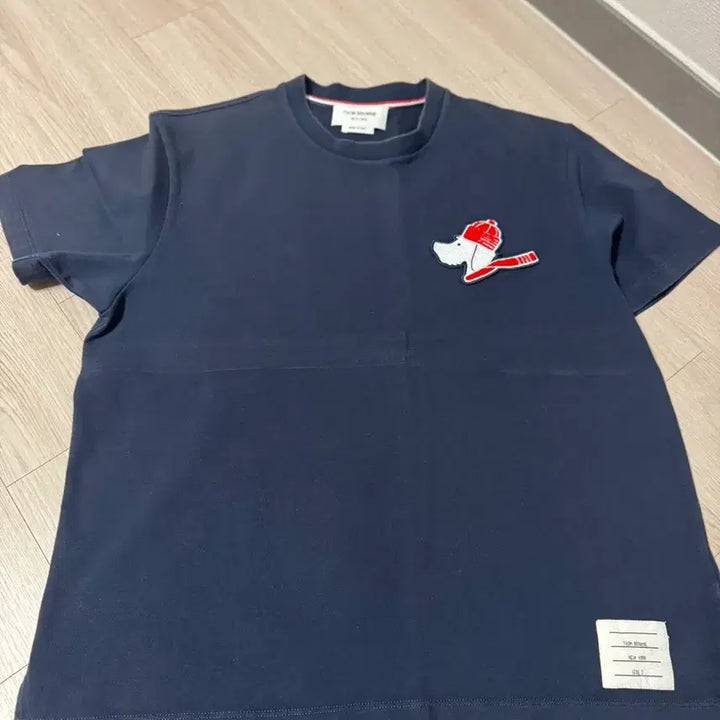 [BUNJANG] Thom Browne Dog Patch Navy Short Sleeve T-shirt / 톰브라운 네이비 독 와펜 반팔 티셔츠 사이즈 2