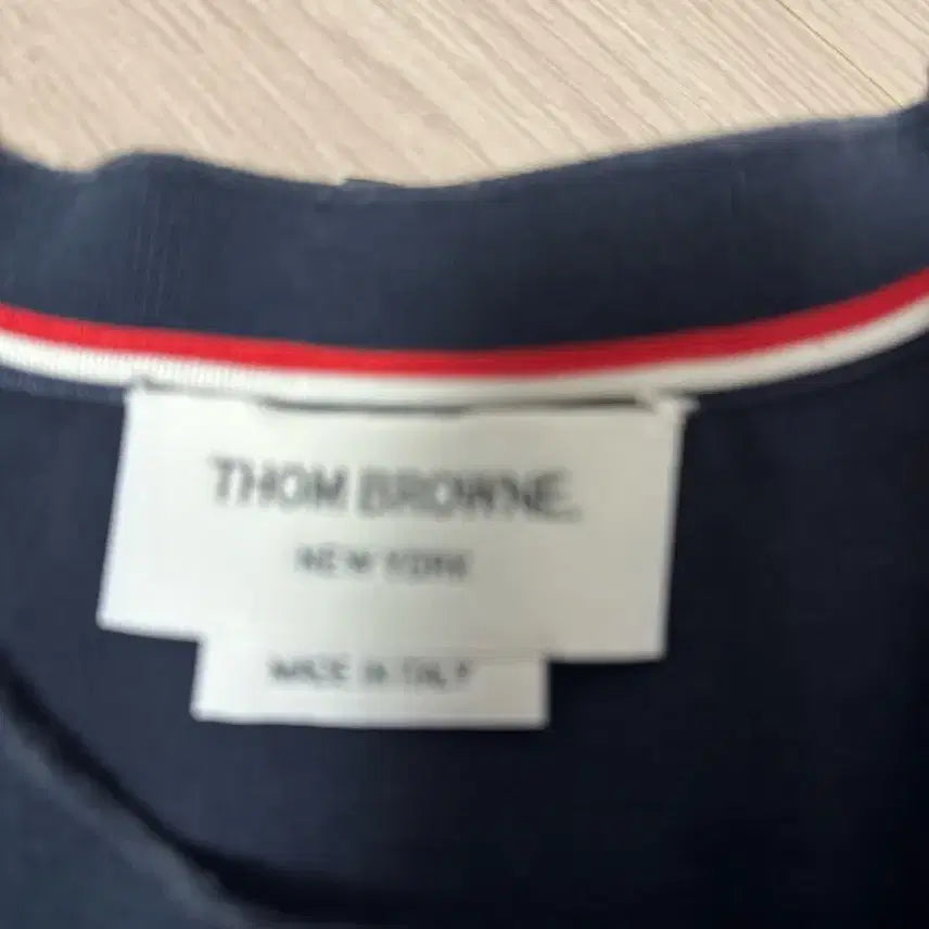 [BUNJANG] Thom Browne Dog Patch Navy Short Sleeve T-shirt / 톰브라운 네이비 독 와펜 반팔 티셔츠 사이즈 2