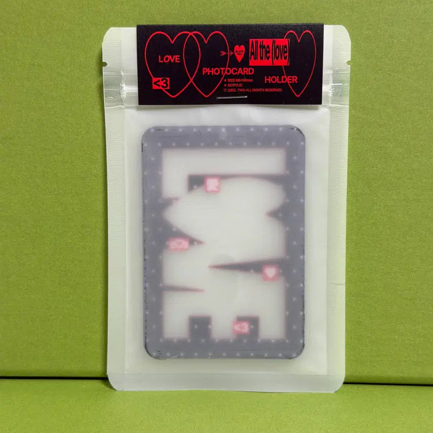 [BUNJANG] TWO Photocard Holder Black Red / TWO 러브 포카 홀더 블랙레드