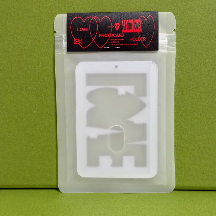 [BUNJANG] TWO Photocard Holder Black Red / TWO 러브 포카 홀더 블랙레드