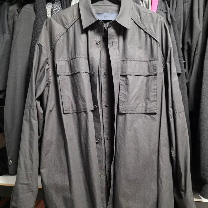 [BUNJANG] Juun.J 22SS Double Layered Shirt Size 48 / 준지 22ss 이중 레이어드 셔츠 48