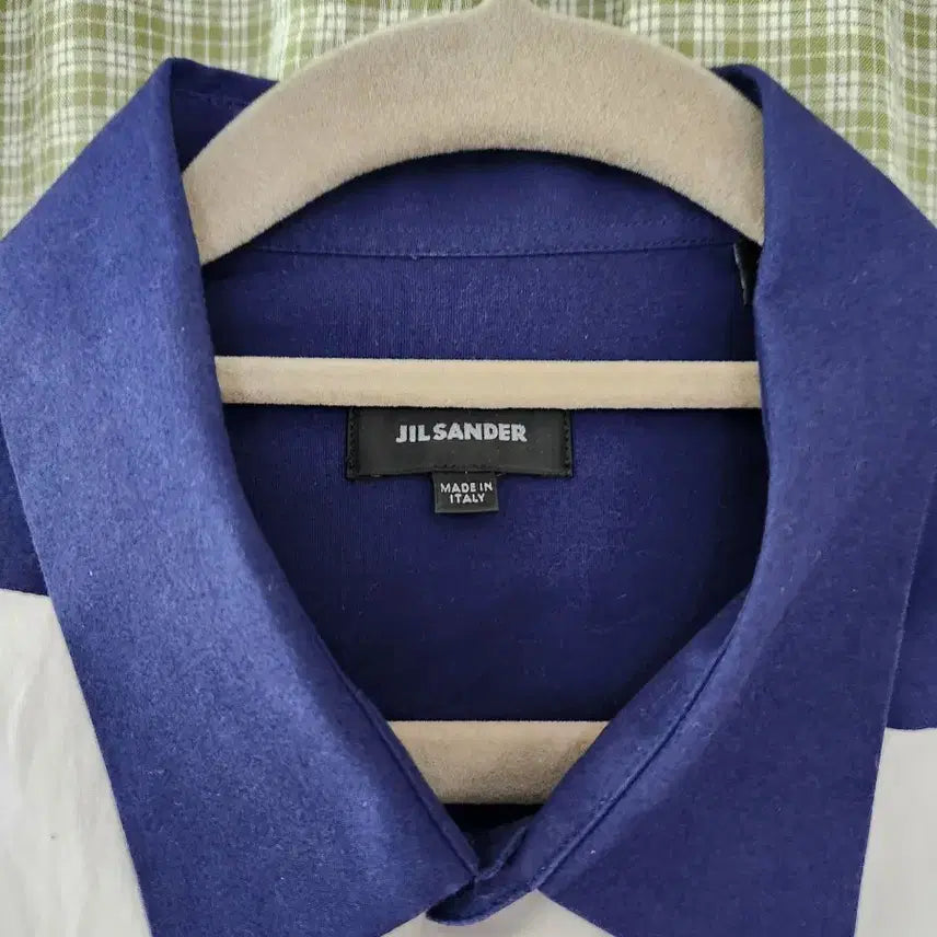 [BUNJANG] Jil Sander Navy/White Short Sleeve Shirt / 질샌더 네이비/화이트 반팔 셔츠