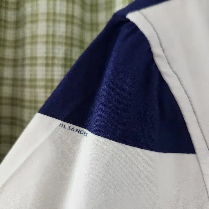 [BUNJANG] Jil Sander Navy/White Short Sleeve Shirt / 질샌더 네이비/화이트 반팔 셔츠