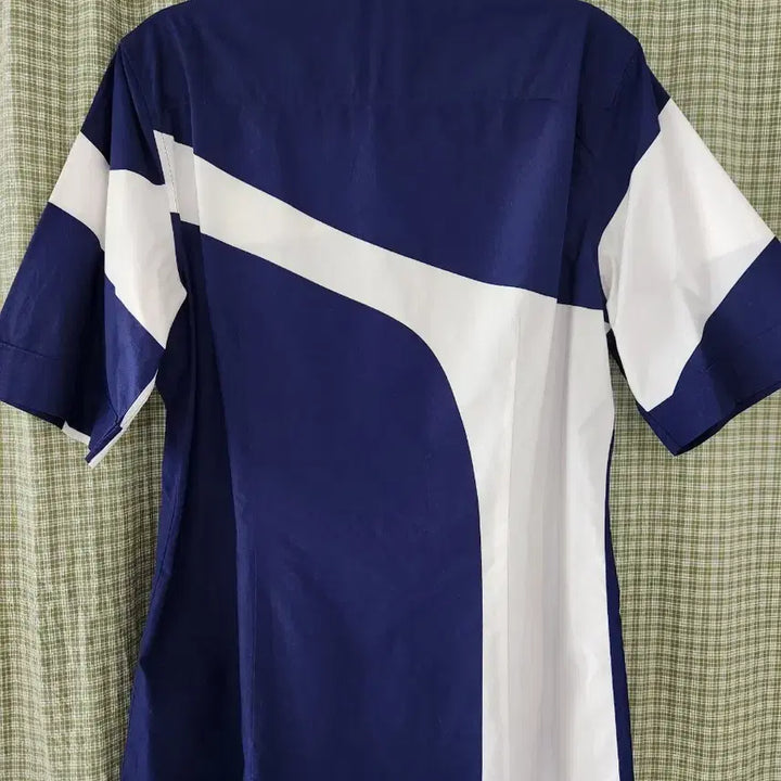[BUNJANG] Jil Sander Navy/White Short Sleeve Shirt / 질샌더 네이비/화이트 반팔 셔츠