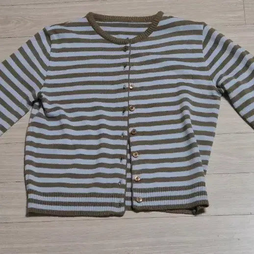 [BUNJANG] Striped Knit Cardigan / 줄무늬 스트라이프 니트 가디건