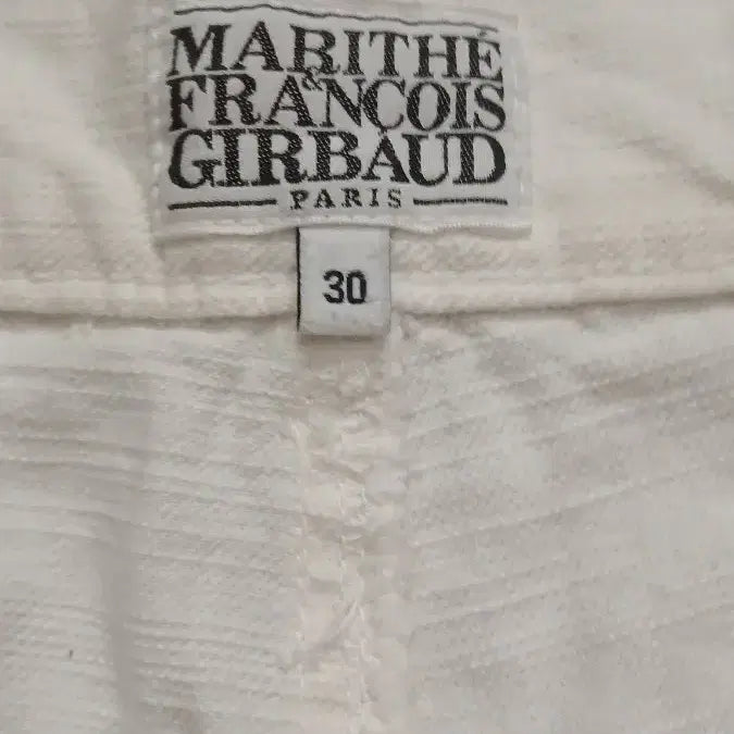 [BUNJANG] Marithe Francois Girbaud White Pants Size 30 / 마리떼 프랑소와 저버 화이트 팬츠 30사이즈 5회착용