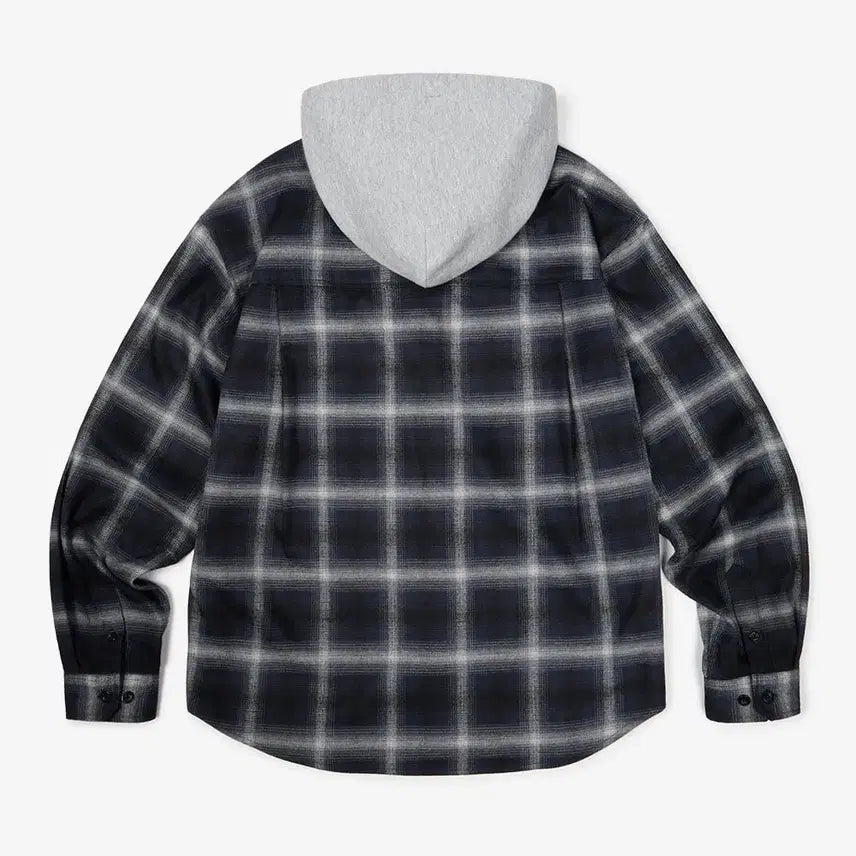 [BUNJANG] Not Only For Today Hooded Check Shirt Outer [Navy] / 낫온리포투데이 후디드 체크 셔츠 아우터 [네이비]