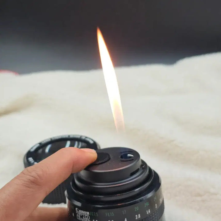 [BUNJANG] Canon FD 135mm Lens Gas Lighter with Loupe / 캐논 FD 135mm 렌즈형 가스 라이터 루페 겸용 필름카메라 필카