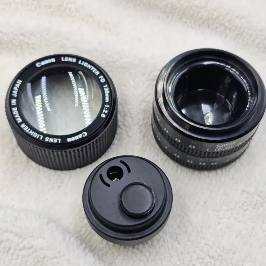 [BUNJANG] Canon FD 135mm Lens Gas Lighter with Loupe / 캐논 FD 135mm 렌즈형 가스 라이터 루페 겸용 필름카메라 필카