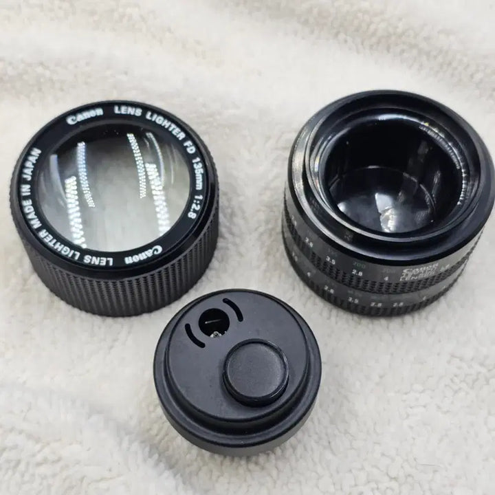 [BUNJANG] Canon FD 135mm Lens Gas Lighter with Loupe / 캐논 FD 135mm 렌즈형 가스 라이터 루페 겸용 필름카메라 필카