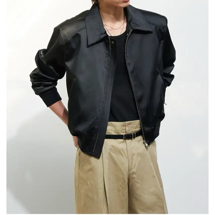 [BUNJANG] Haleine Satin Structured Blouson / 1) 알렌느 HALEINE SATIN STRUCTURED BLOUSON