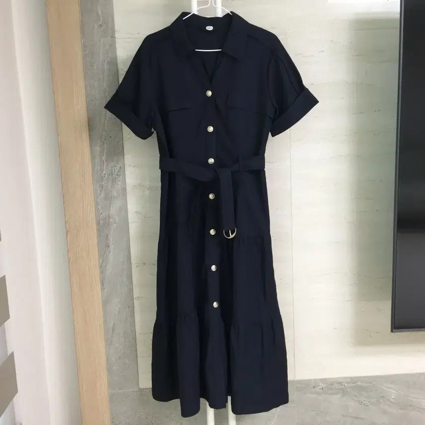 [SOLD OUT] DeWL 듀엘 24 벨티드 린넨 롱 플레어 원피스 66
