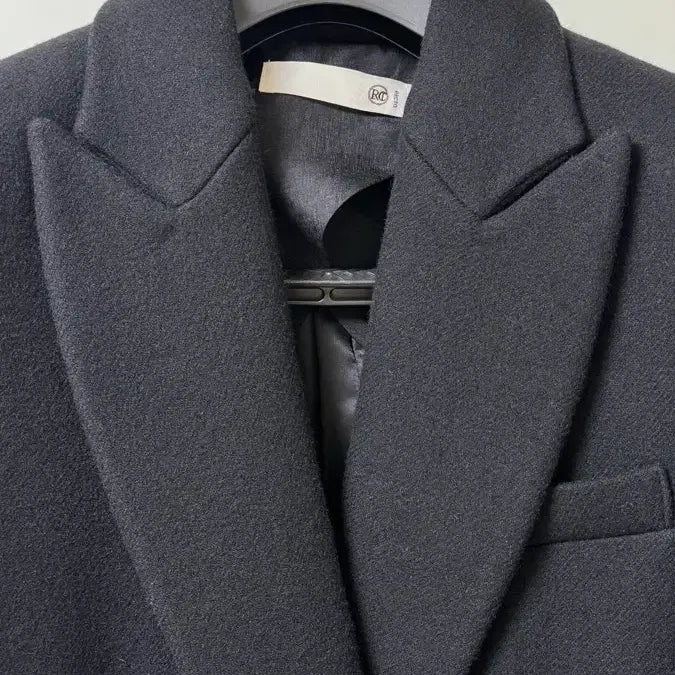 [SOLD OUT] 렉토 테일러드 더블 코트 (블랙 / FREE SIZE)