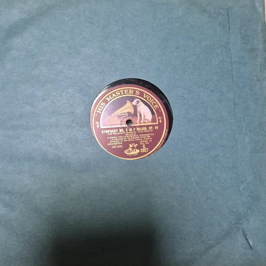 [BUNJANG] Brahms Symphony No. 3 Clemens Krauss 78 RPM Vinyl Record Set / 브람스 교향곡 3번 OP.90 음반 클레멘스 크라우스 돌판 4장SET