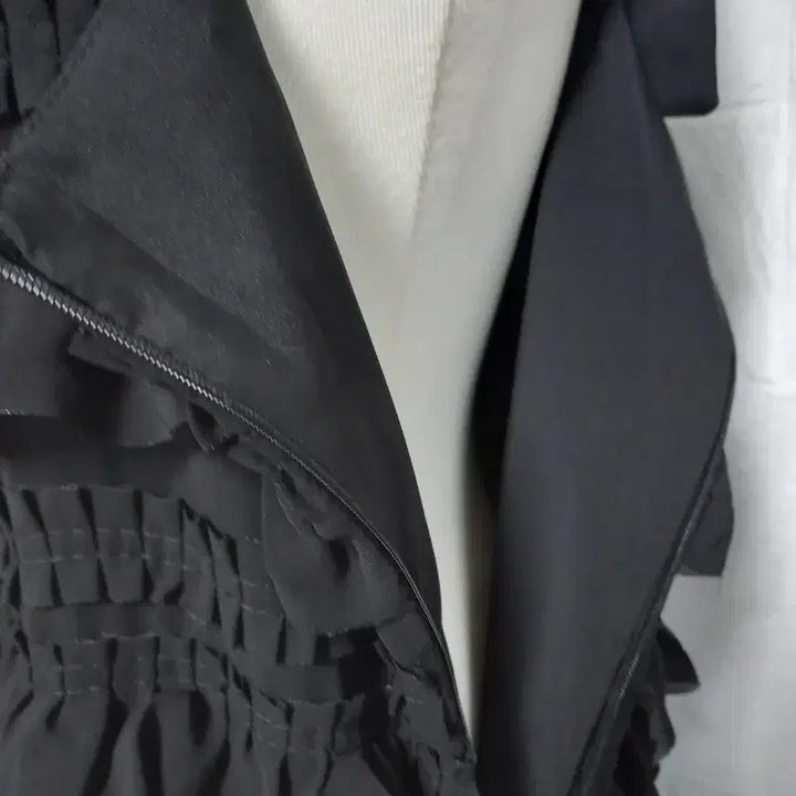 [BUNJANG] Black Frill Strap Long Dress / 블랙 프릴 끈 롱 원피스(새옷)
