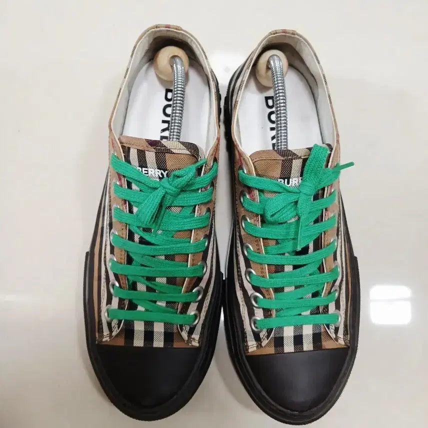 [BUNJANG] Burberry Check Cotton Sneakers / 버버리 체크 코튼 스니커즈