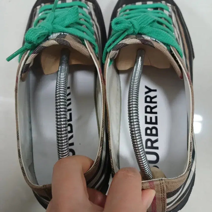 [BUNJANG] Burberry Check Cotton Sneakers / 버버리 체크 코튼 스니커즈