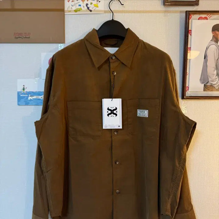 [BUNJANG] SATUR Two Pocket Shirt Brown M / (새상품)세터 SATUR 투포켓 셔츠 브라운 M